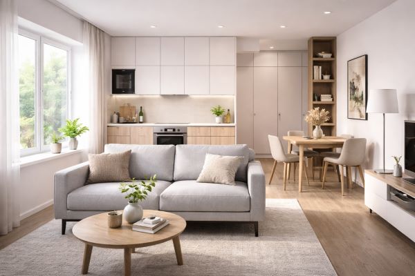 Мебель для студии: зонирование без перегородок