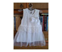 Кружевное белое платье (6мес-1.2года), б.у
