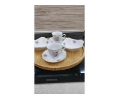 Польский фарфор: 2 чайные пары + 2 салатника