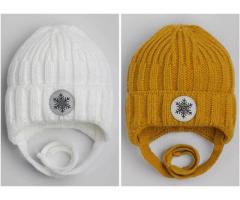 Шапки зимние на 6-10лет, новые-2шт