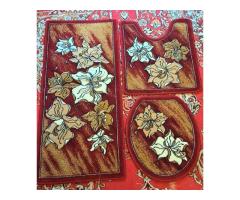 Комплект ковриков жаккардовых двухполотных в ванну и туалет-3шт