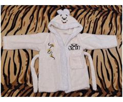 Халат белый махровый на 2г (р.86-92), б.у