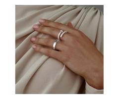 Набор из двух колец,-медицинский сплав (размер 20)