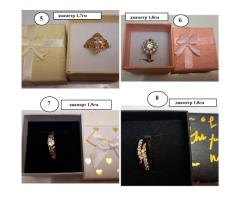 Кольца-бижутерия с камнями, новые